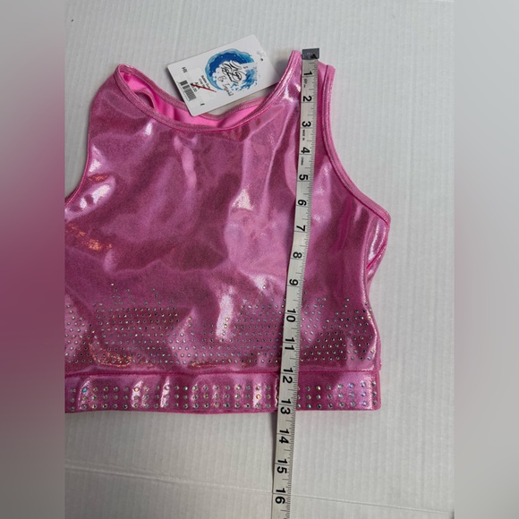 Higo Apparel Gymnastics Bubblegum Crop Set New With Tags Large Adult Pink - Picture 11 of 14